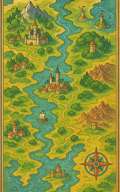 地球史・文明史に基づく架空世界地図の創作